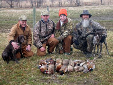 Pheasant hunt with Danny, Dad, Grandpa, and Uncle